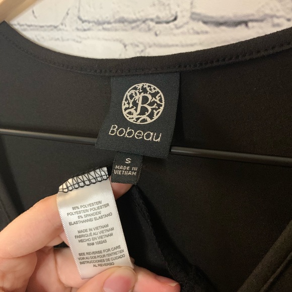 Bobeau Gathered V-neck Dress Black Size Small NWOT - Picture 4 of 4